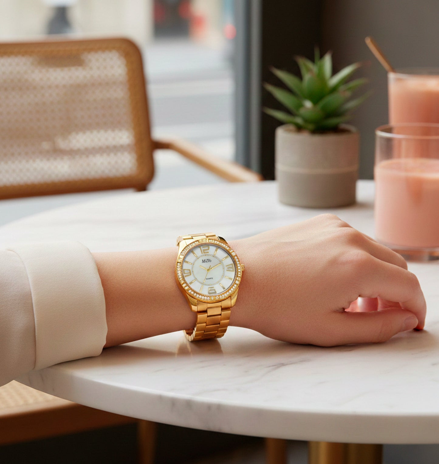 Reloj Micro chapado oro