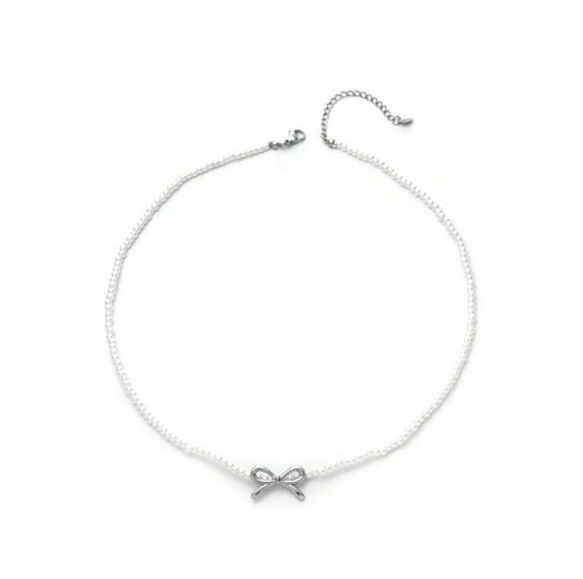 Colgante Micro Acero perlas Coquette