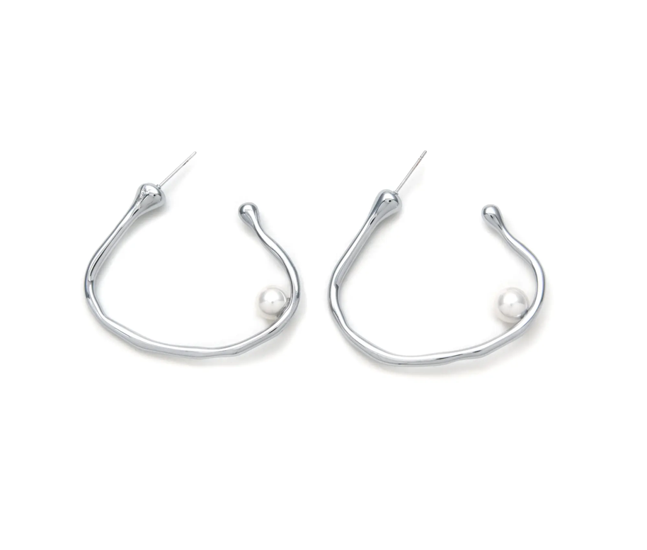 Pendientes Micro Acero y Perla