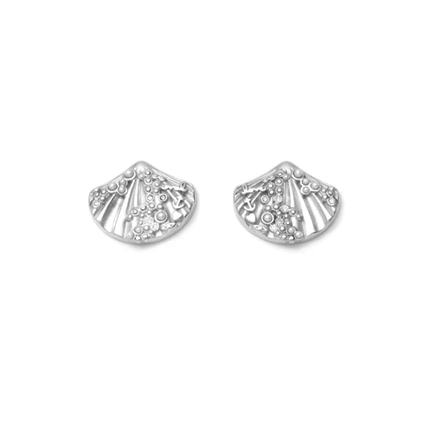 Pendientes Micro Acero Concha