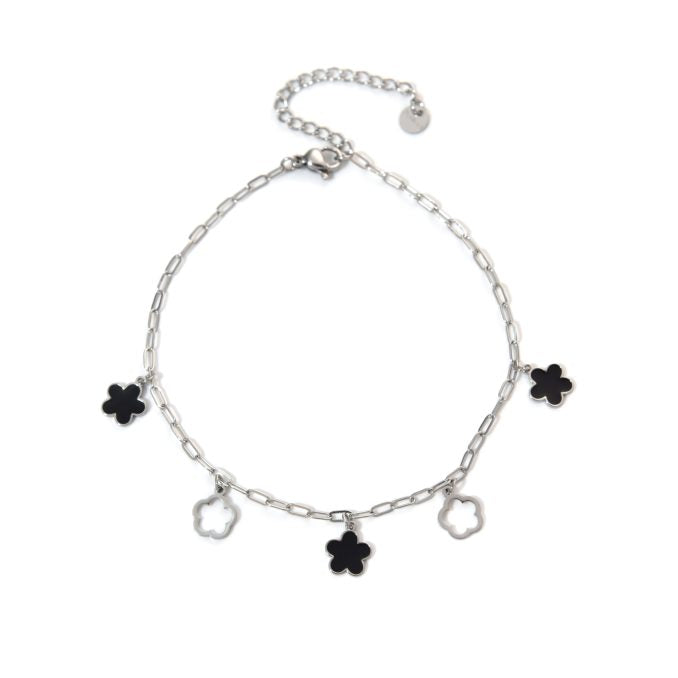 Tobillera Acero Flores