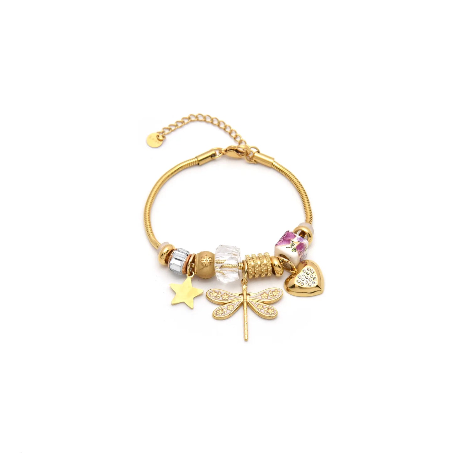 Pulsera Acero chapado Charms Blanco