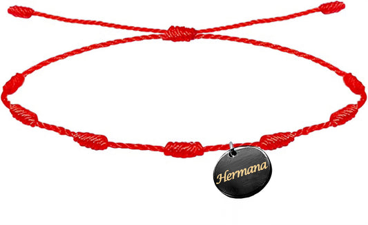 Pulsera de 7 nudos con imagen  Hermana