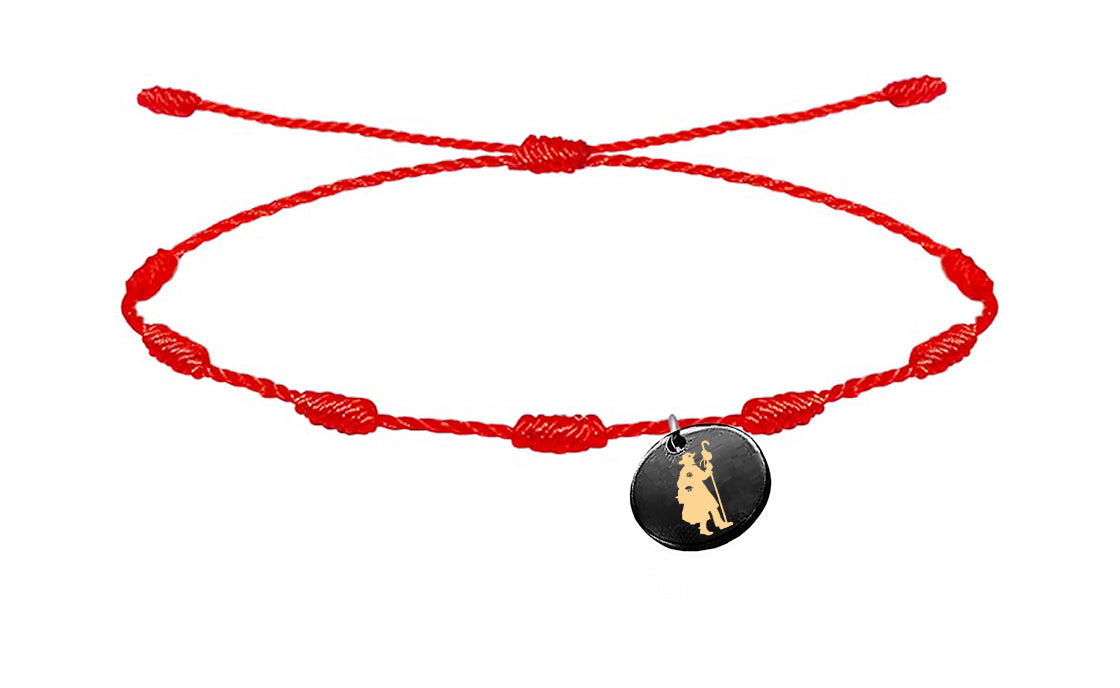 Pulsera de 7 nudos con imagen del peregrino