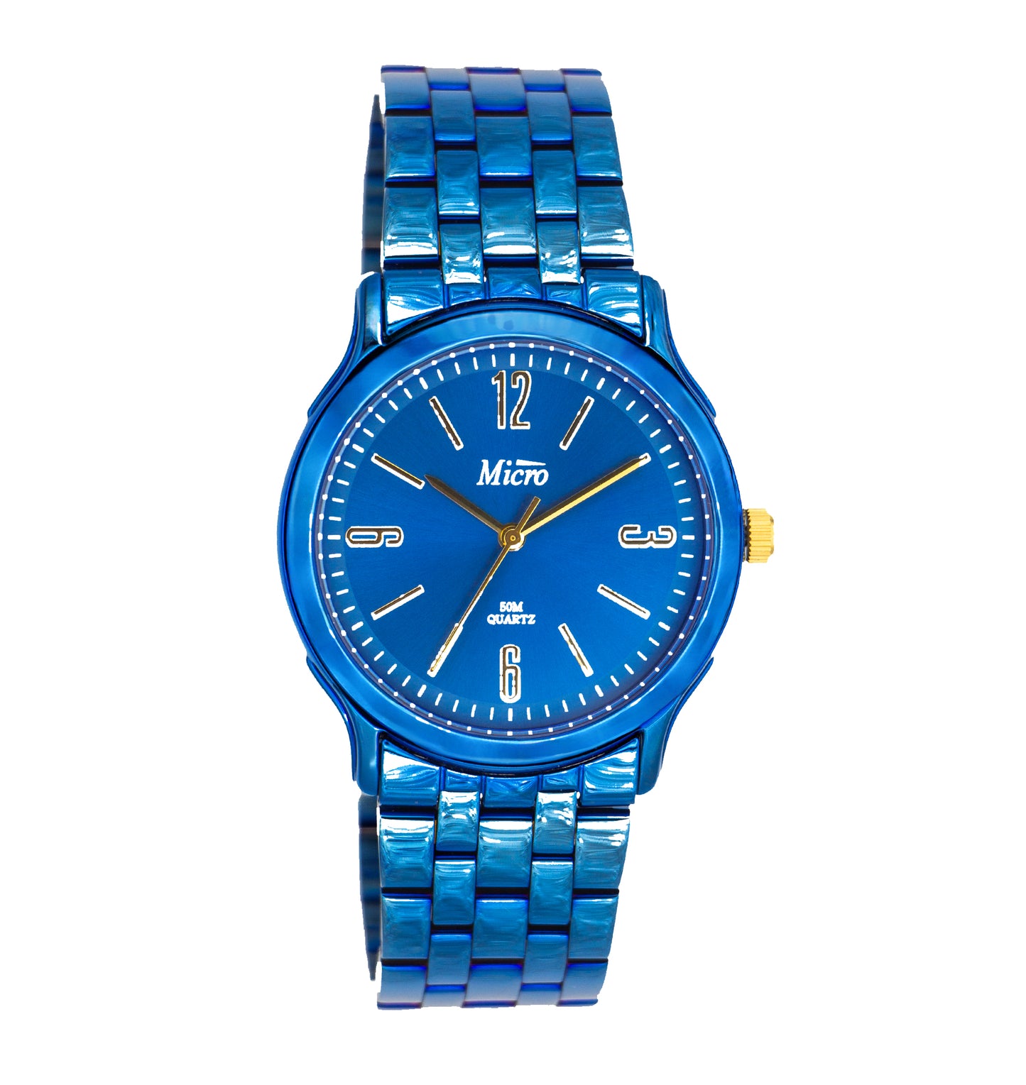 Reloj Micro Caballero azul con esfera azul y dorado