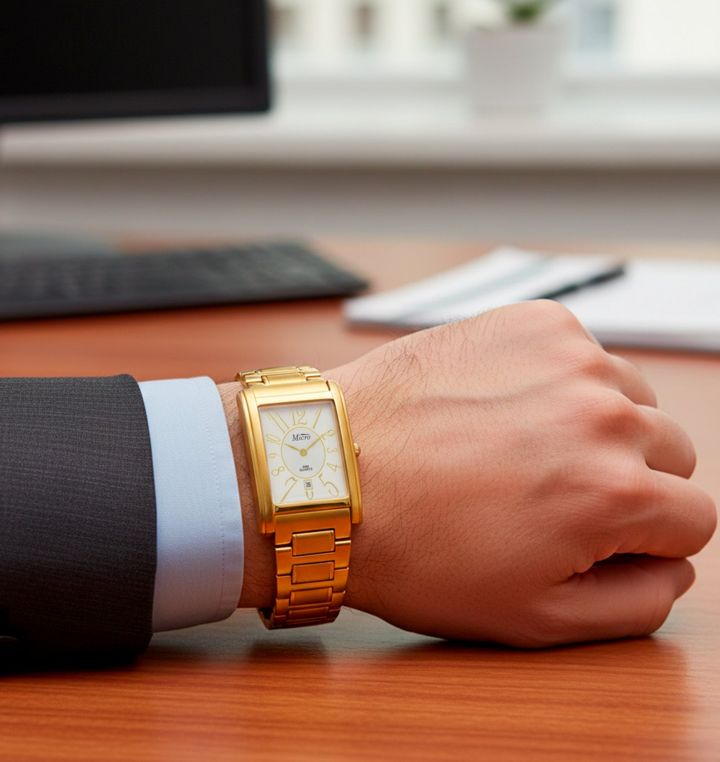 Reloj caballero chapado dorado