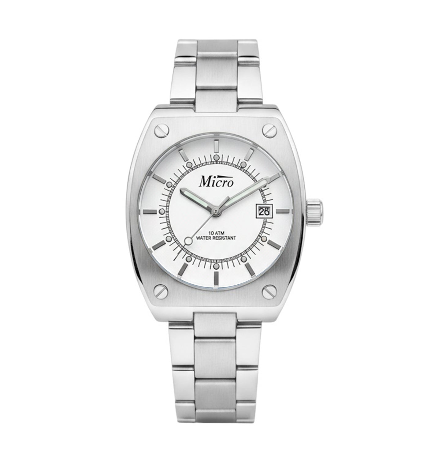 Reloj Micro Acero Esfera Blanca