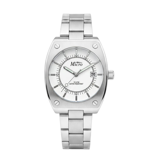 Reloj Micro Acero Esfera Blanca