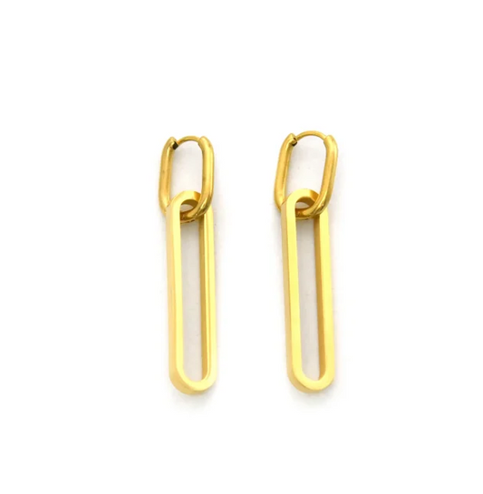 Pendientes Micro Acero chapado doble aro