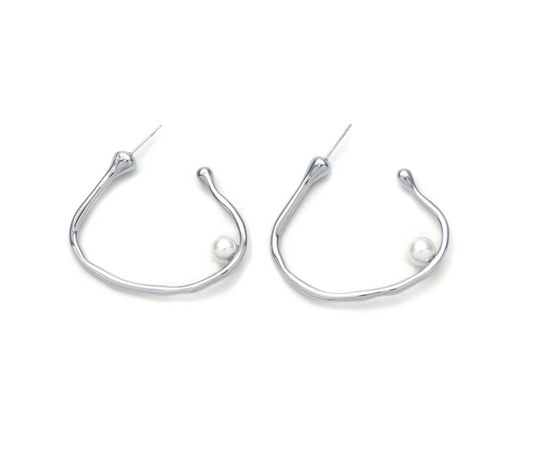 Pendientes Micro Acero y Perla