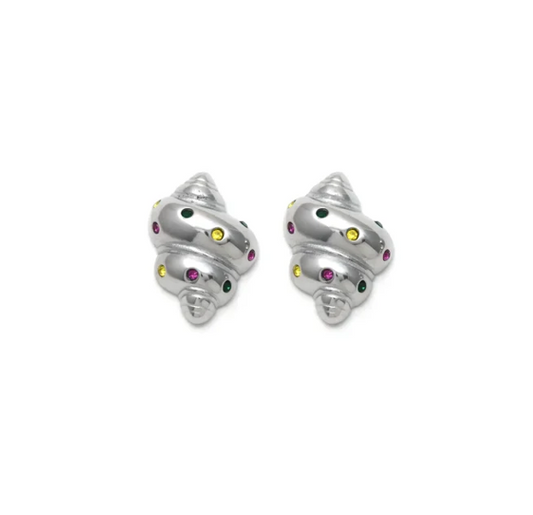 Pendientes Micro Acero Caracola