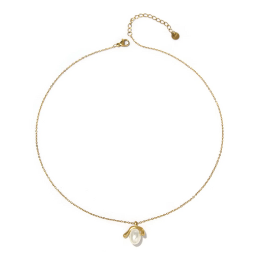 Colgante Micro Acero Bellota y Perlas