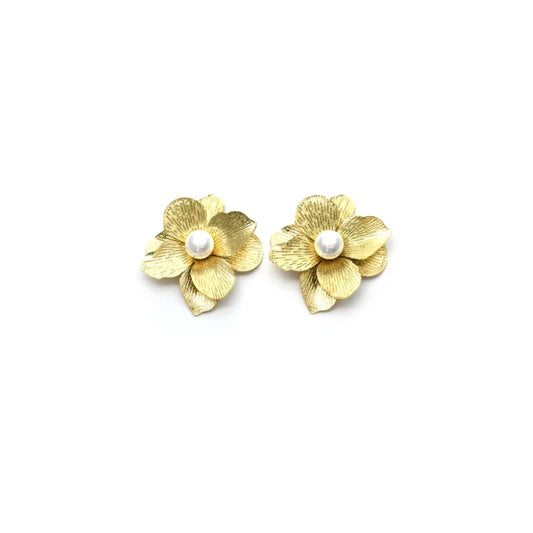Pendientes Micro Acero chapado Flor