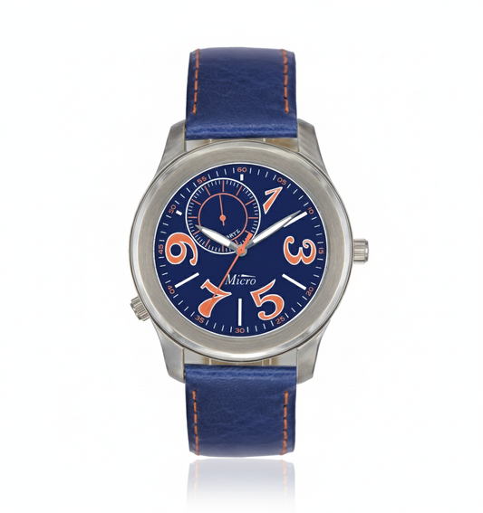 Reloj Micro Classic Blue – Acero, Esfera Azul y Correa Azul (5 ATM)