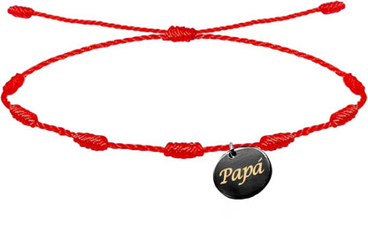 Pulsera de 7 nudos con imagen Papá