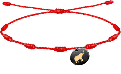 Pulsera de 7 nudos con imagen elefante